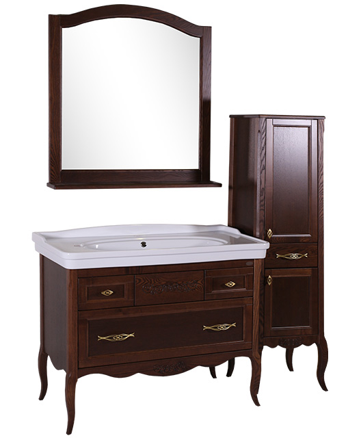 Мебель для ванной подвесная ASB-Woodline Модерн 105 антикварный орех