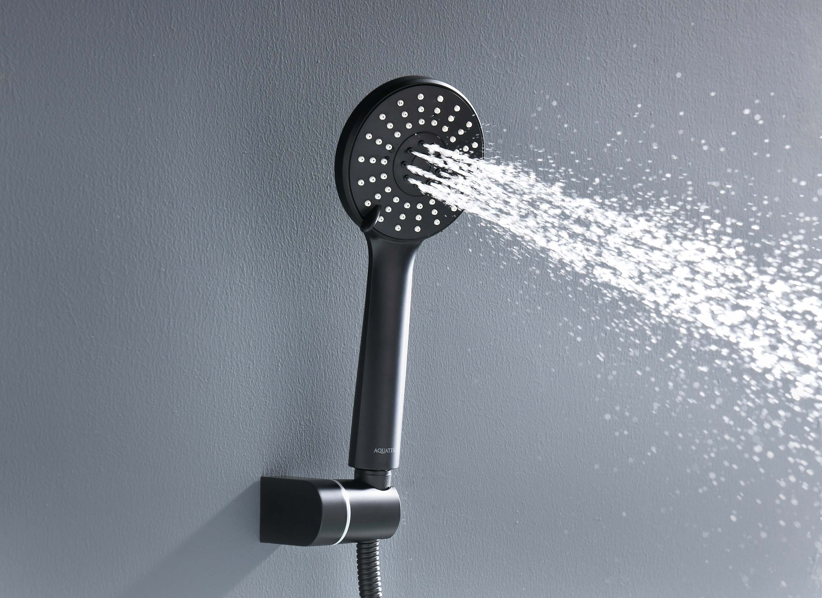 Смеситель Aquatek Оберон AQ1249MB для ванны с душевым набором