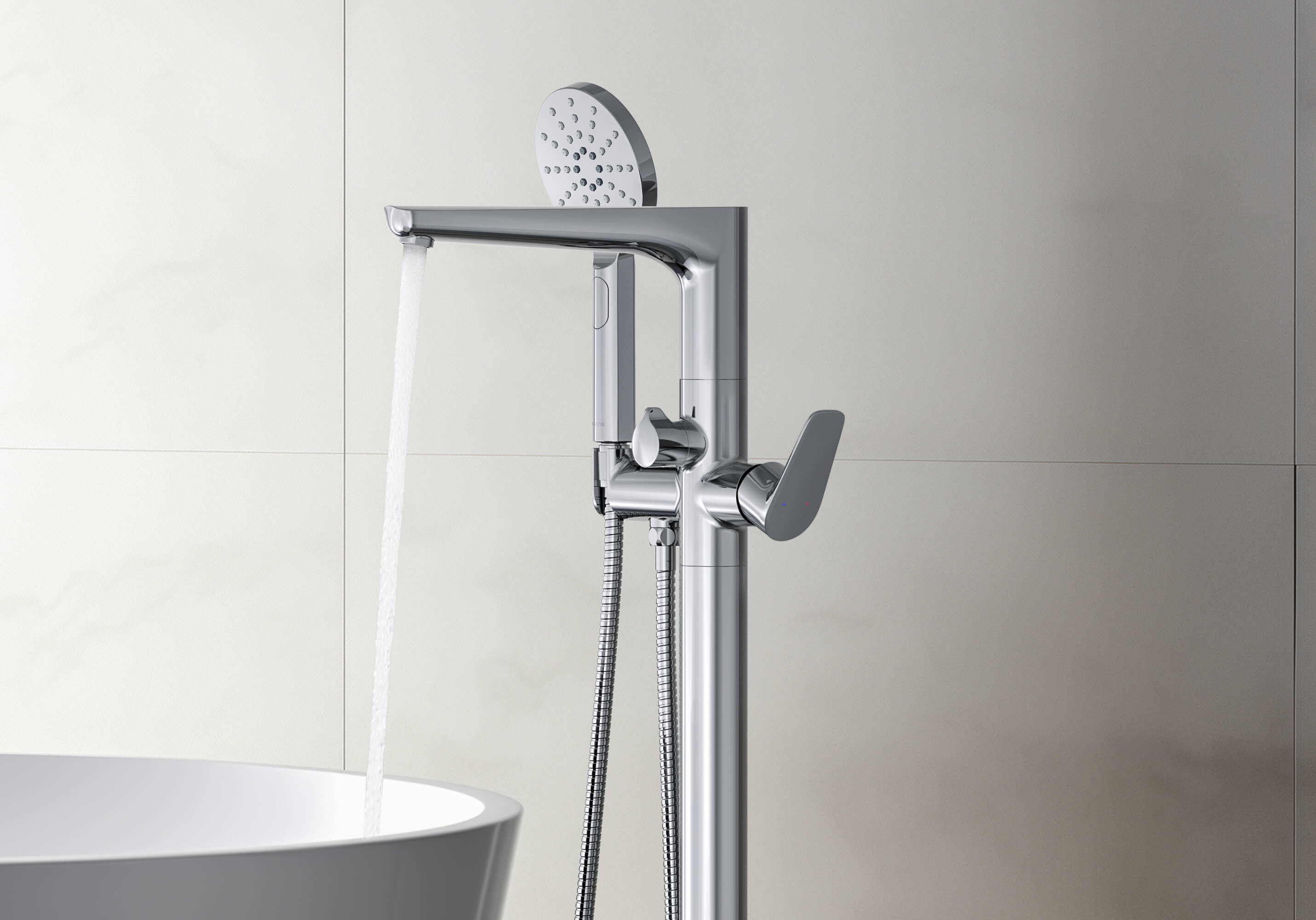 Смеситель Aquatek Вега AQ1145CR для ванны напольный