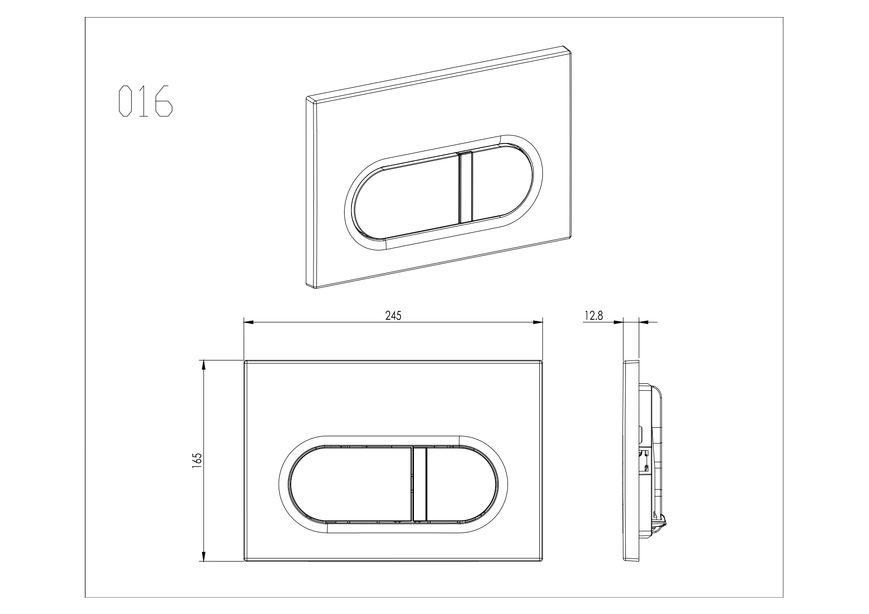 Кнопка смыва Aquatek KDI-0000043 хром глянец