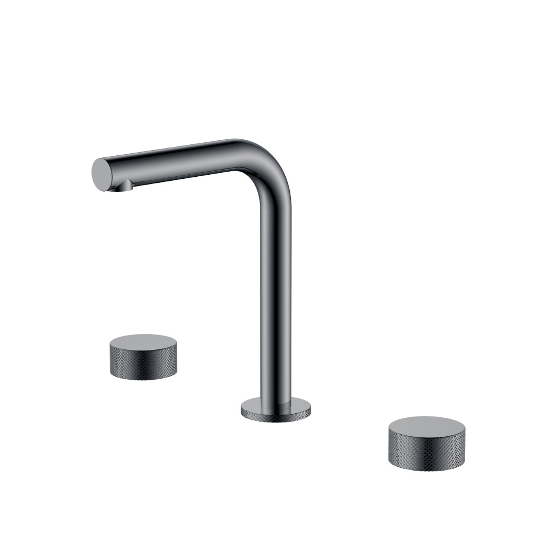 Смеситель на столешницу Boheme STICK TOUCH на 3 отв. Shine Gun Metal 152-SGM.2