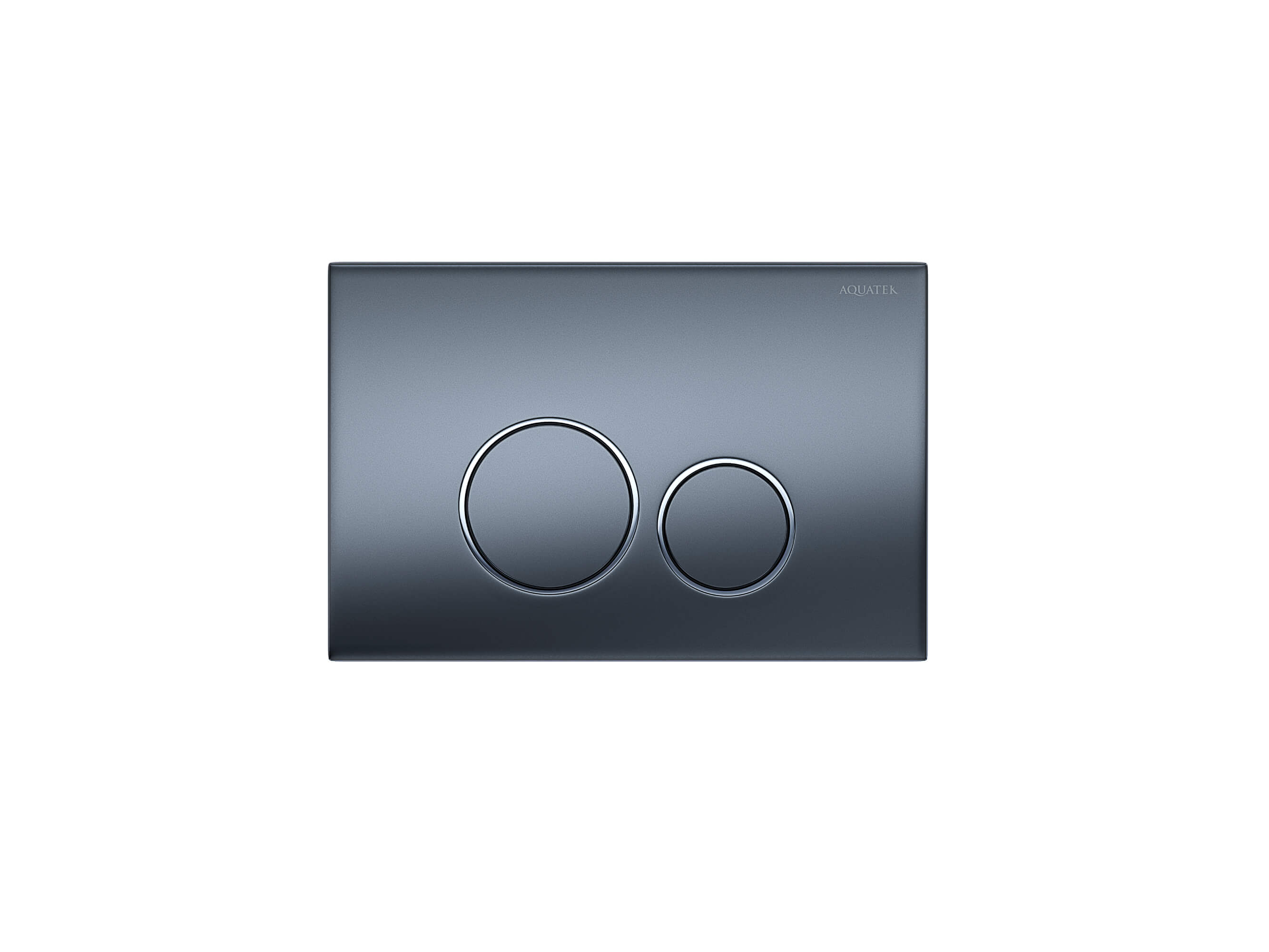 Кнопка смыва Aquatek Pneumo S PNS-0000014 оружейная сталь матовая