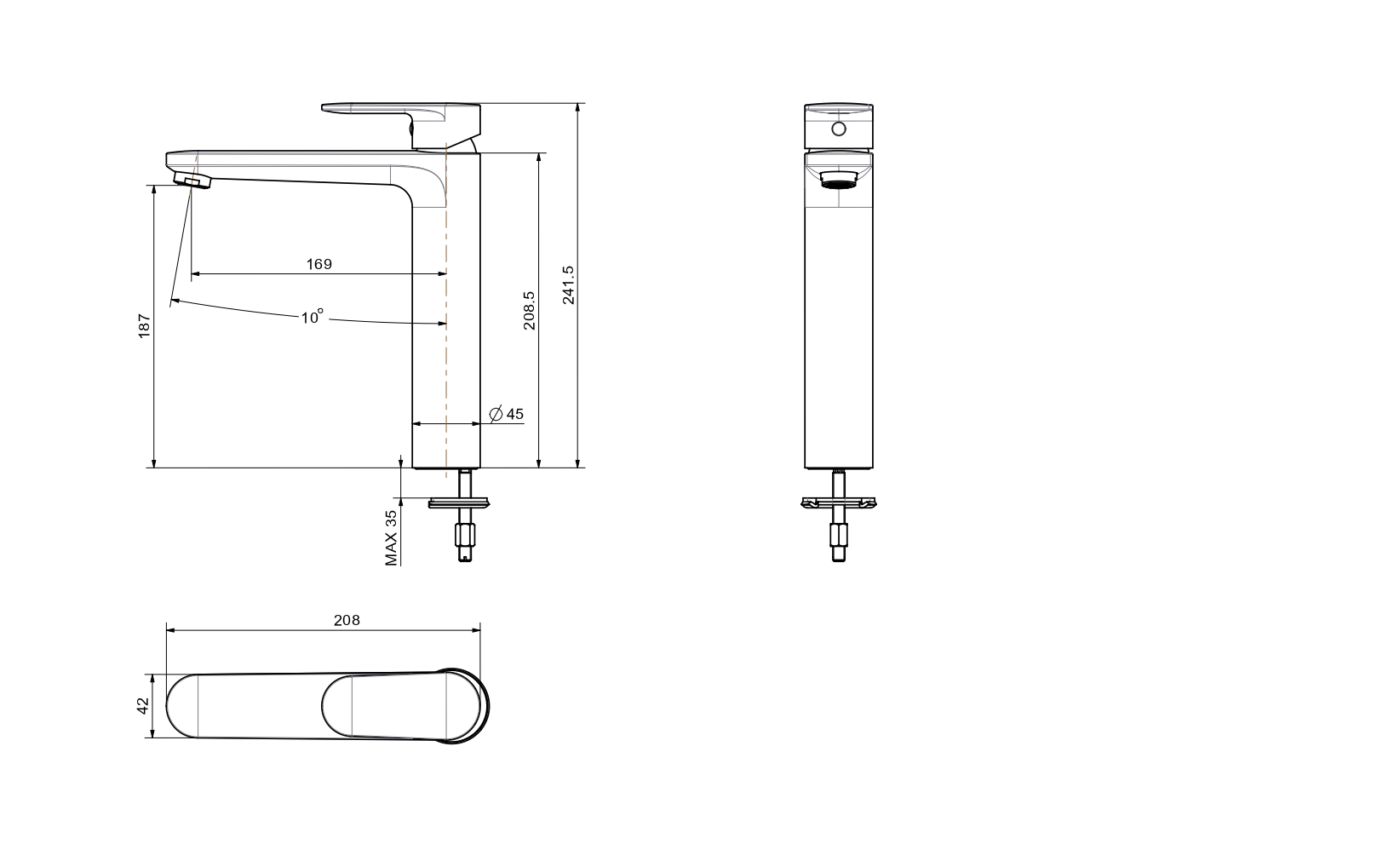 Смеситель Aquatek Ника AQ1804CR для раковины