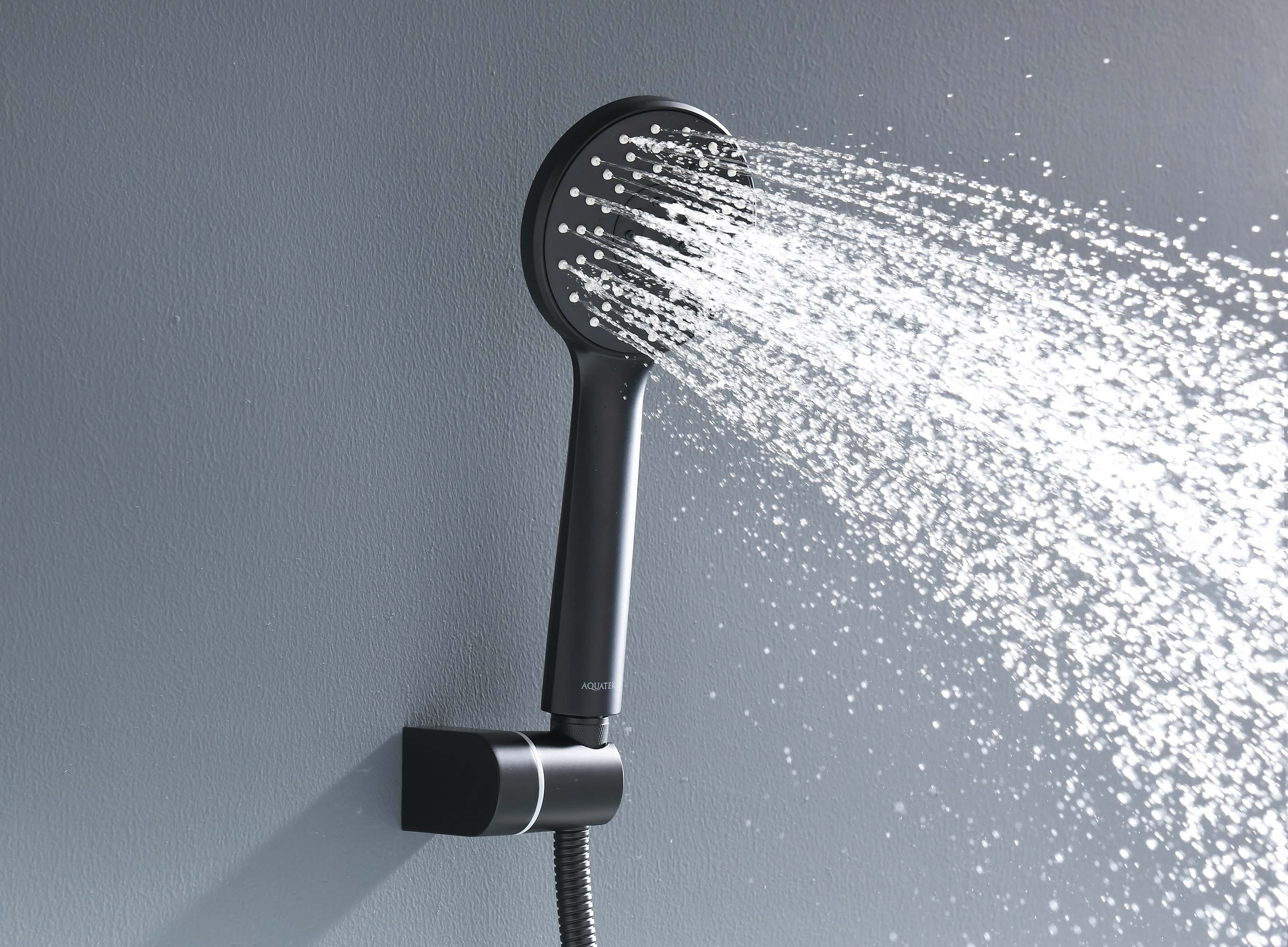 Смеситель Aquatek Оберон AQ1249MB для ванны с душевым набором