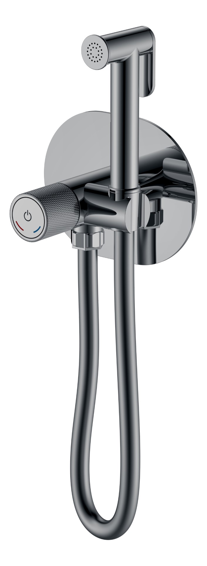 Смеситель гигиенический Boheme TECH Shine Gun Metal 157-SGM
