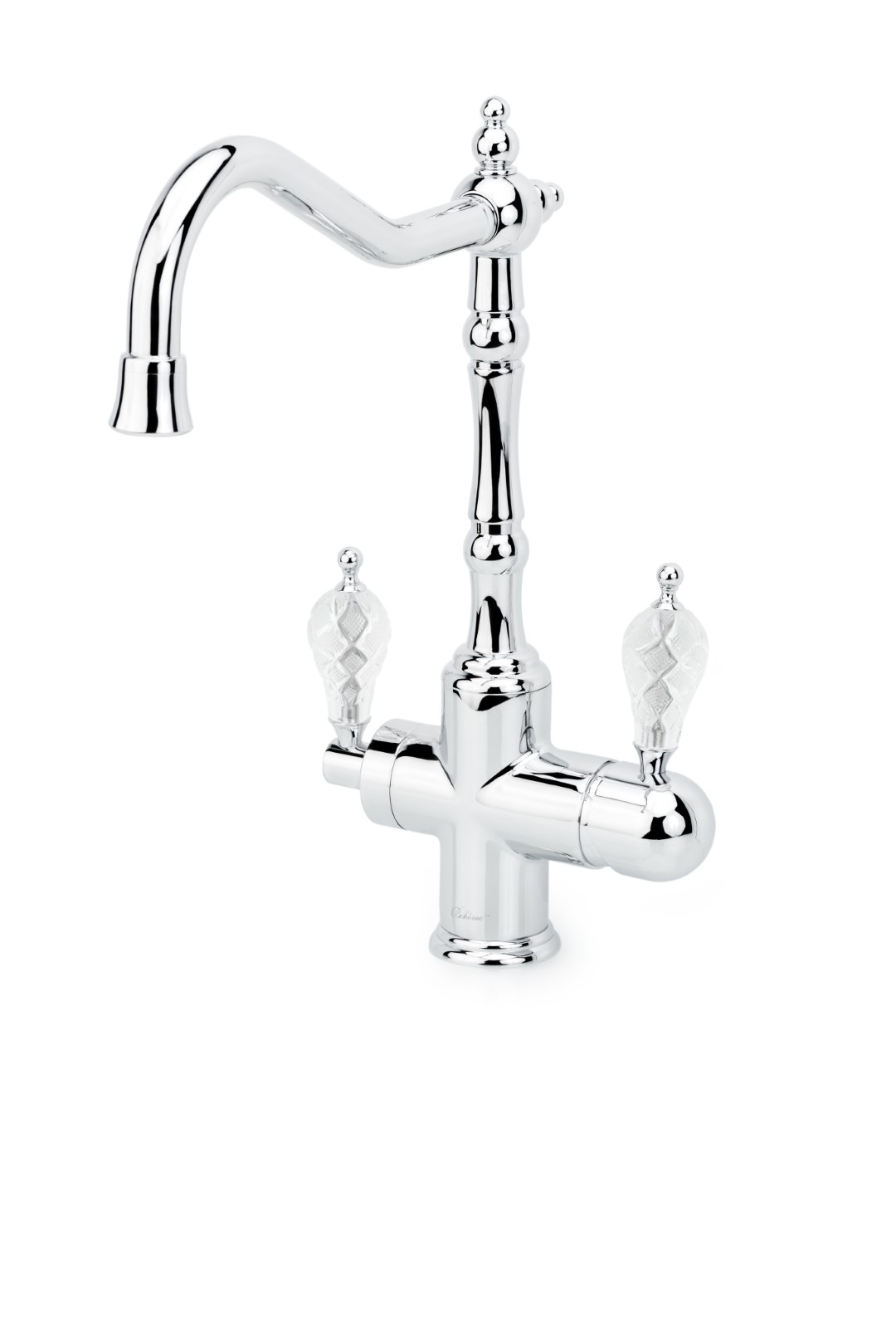Смеситель для кухни с краном Boheme TRADIZIONALE CHROMO CRISTAL 113-CRST