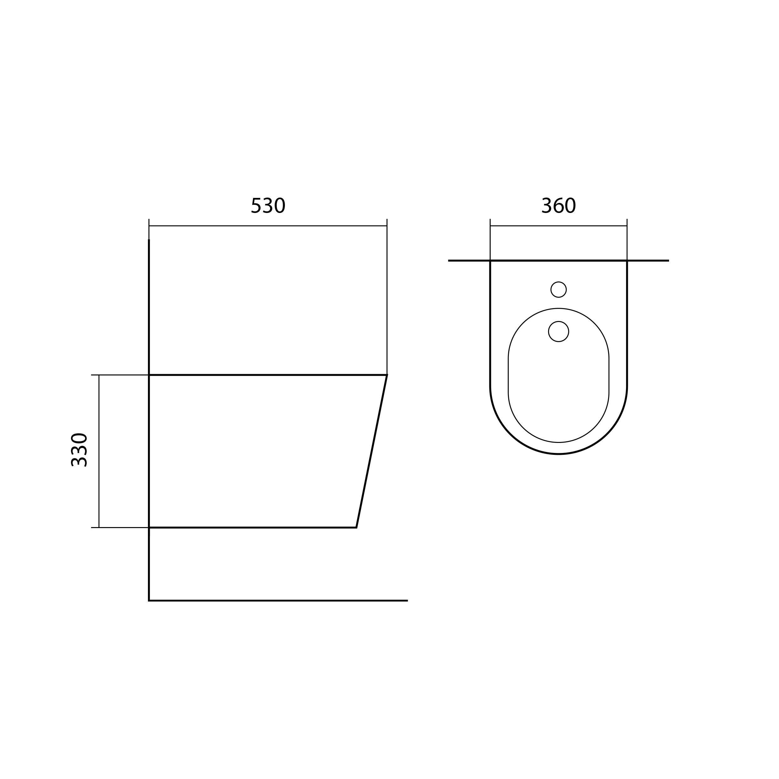 Подвесное биде Aquatek Вега AQ1057-MB черный матовый