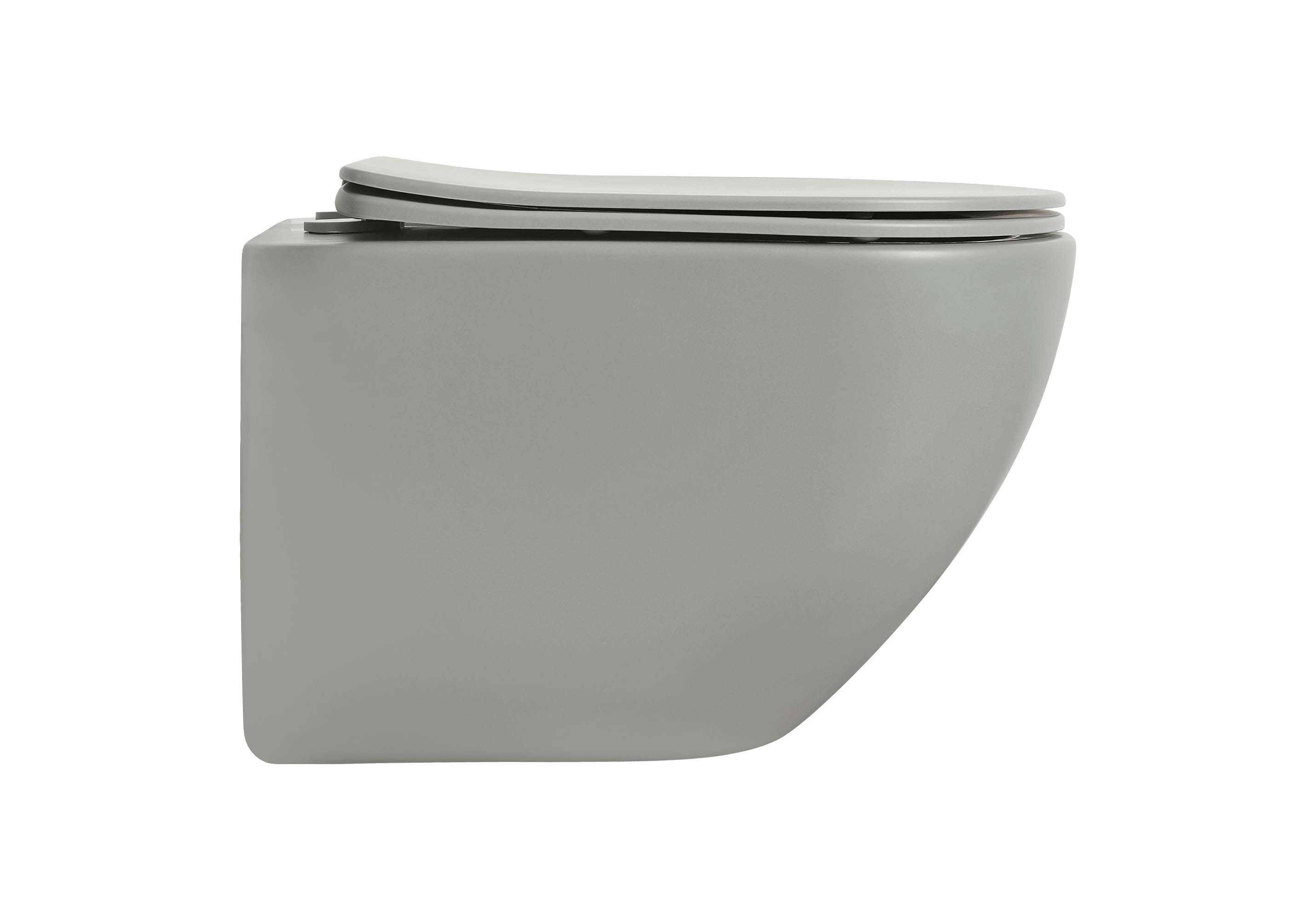 Унитаз подвесной безободковый Aquatek Европа AQ1901-MG с сиденьем Soft Close серый матовый