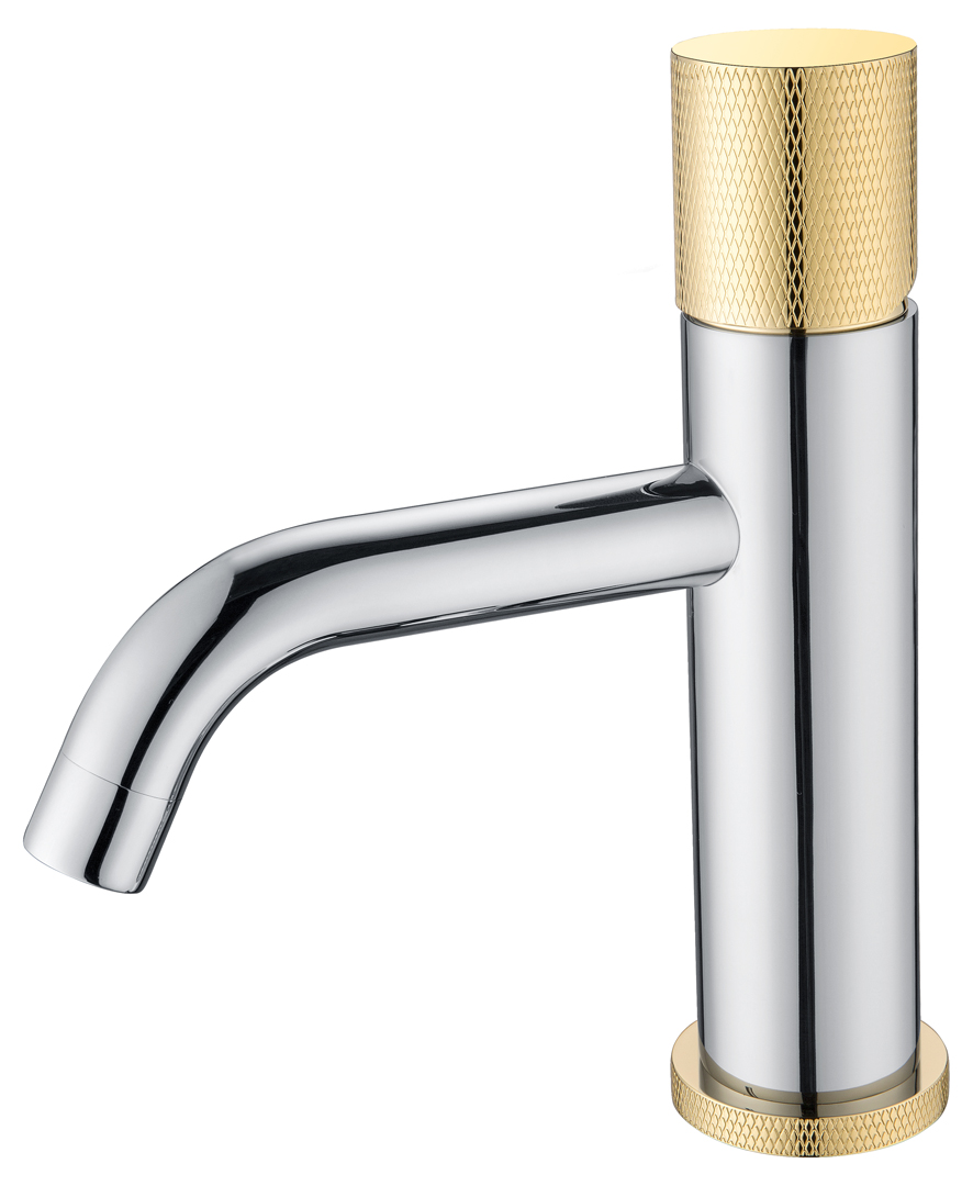 Смеситель Boheme STICK для умыв. низ. CHROME TOUCH GOLD (комплект) 121-CRG.2