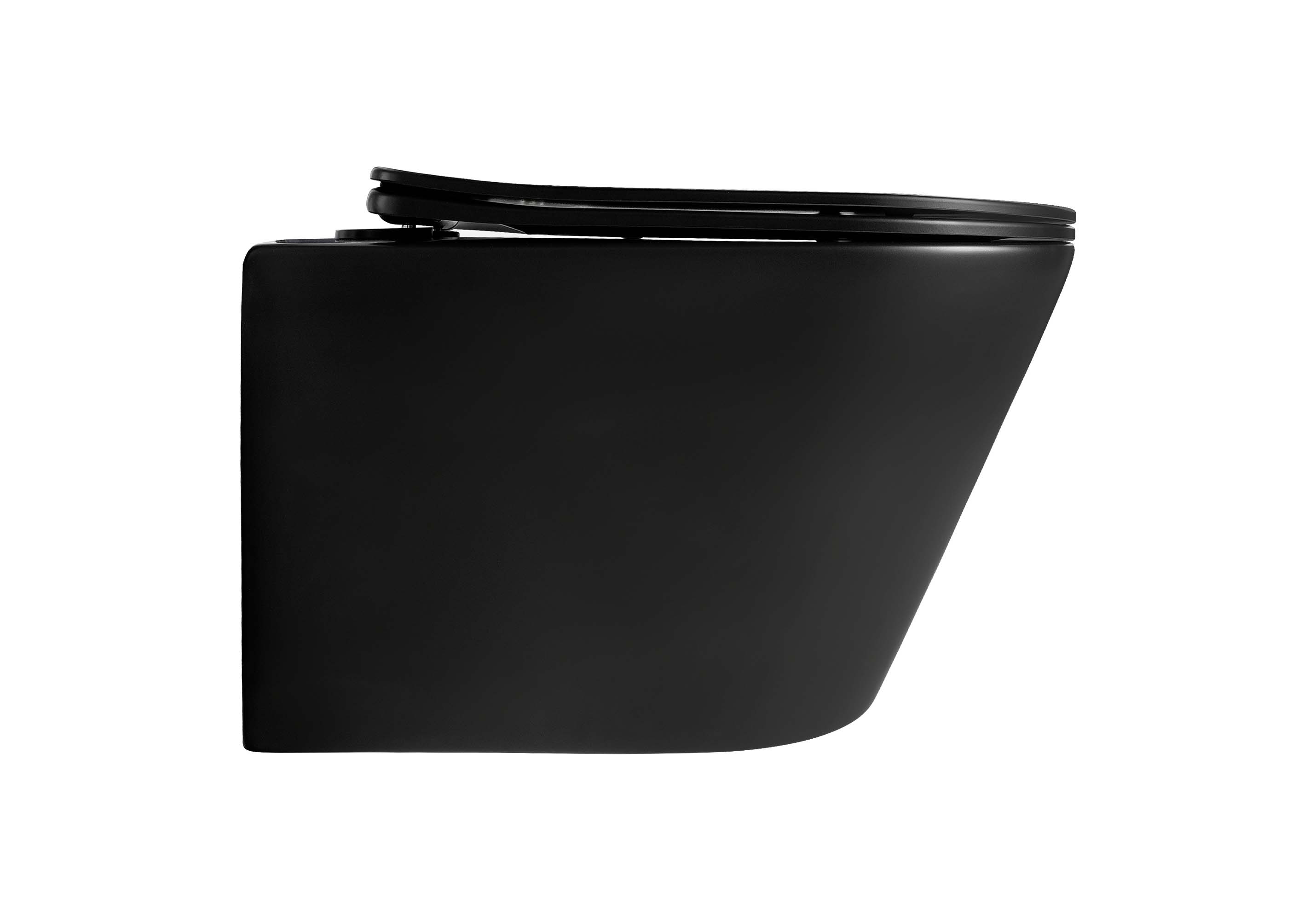 Унитаз подвесной безободковый Aquatek Вега AQ1905-MB с сиденьем Soft Close черный матовый