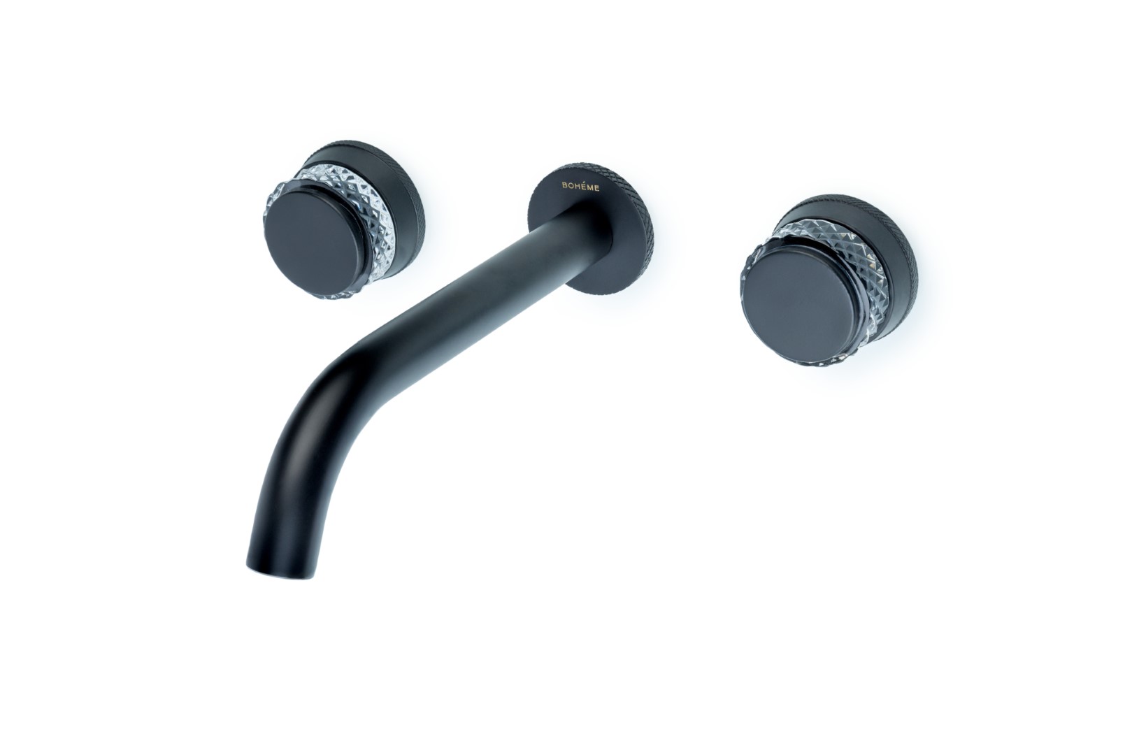 Смеситель из стены Boheme AURA на 3 отв. BLACK 152-2-B-A