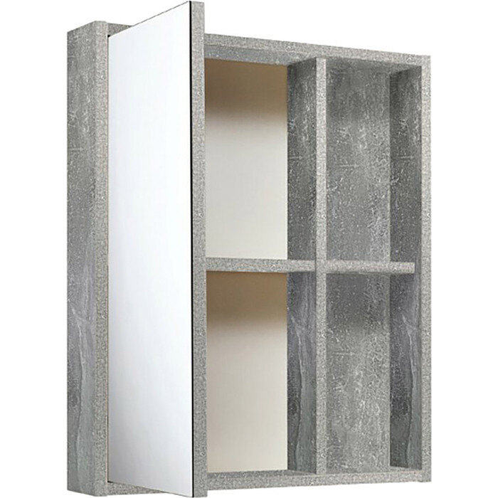 Зеркальный шкаф Runo Эко 60х65 серый бетон