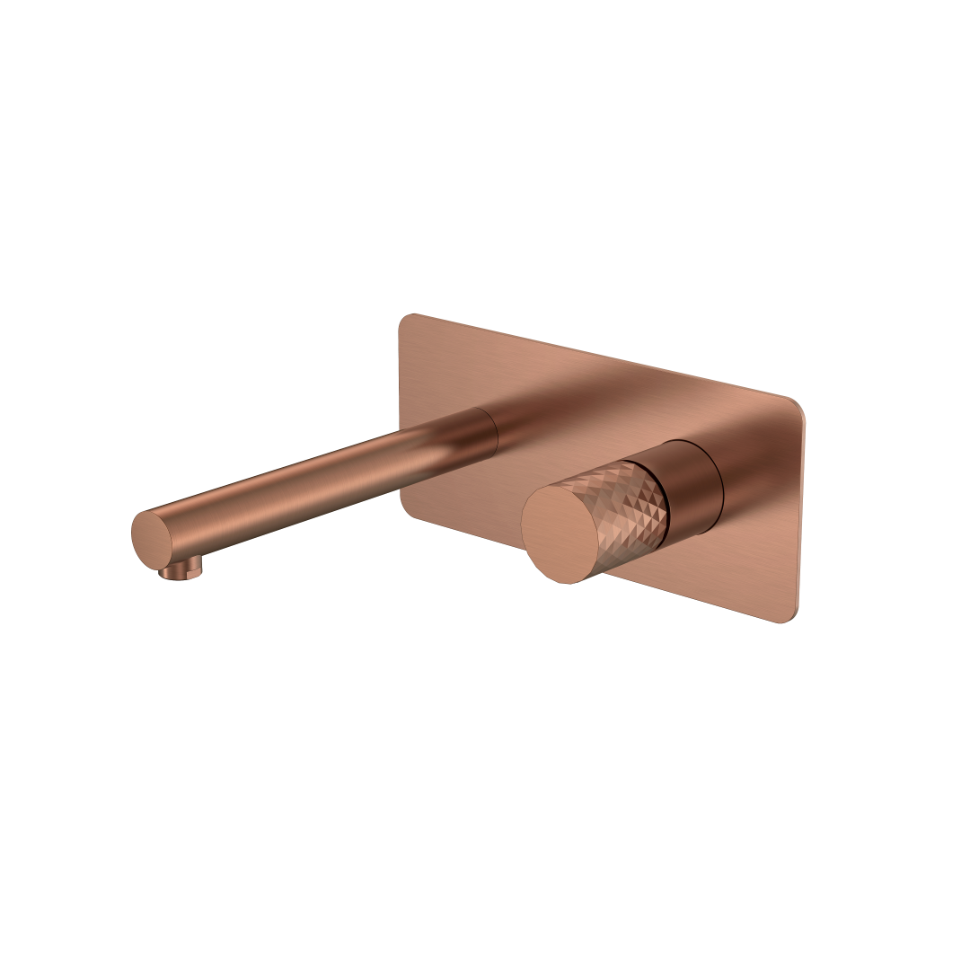 Смеситель Boheme STICK из стены COPPER BRUSHED ручка DIAMOND 125-CB