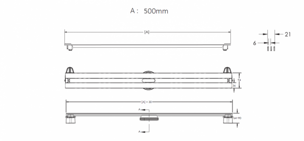 Душевой лоток Berges Wasserhaus Super Slim 500