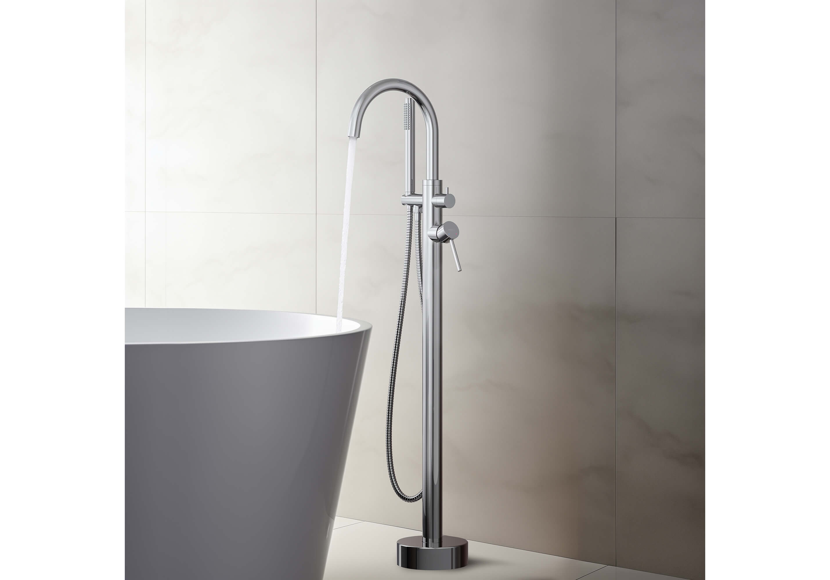 Смеситель Aquatek Европа AQ1345CR для ванны напольный