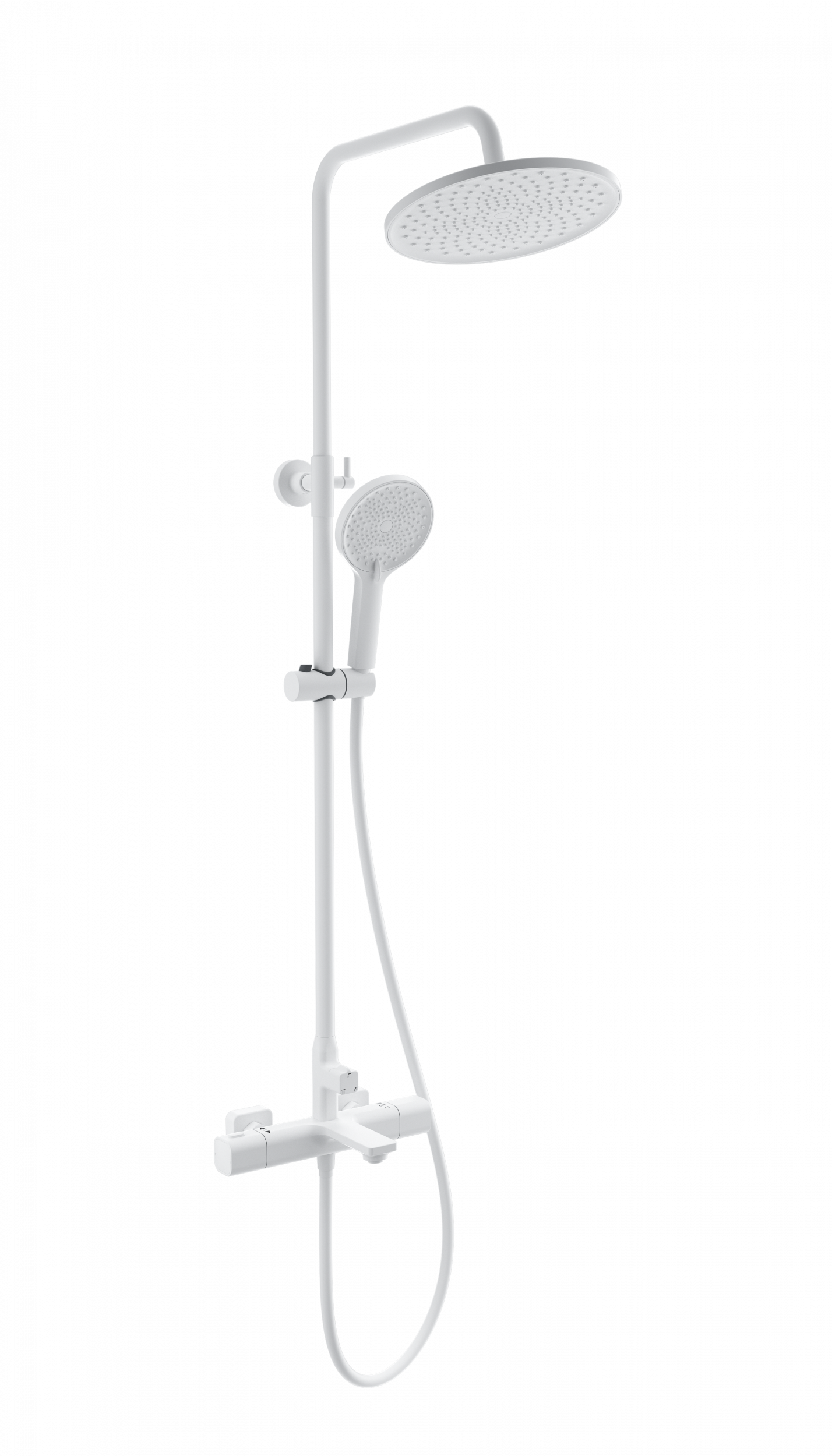 Душевая система с термостатом WONZON & WOGHAND SOLID, Белый матовый WW-C3011-A-MW