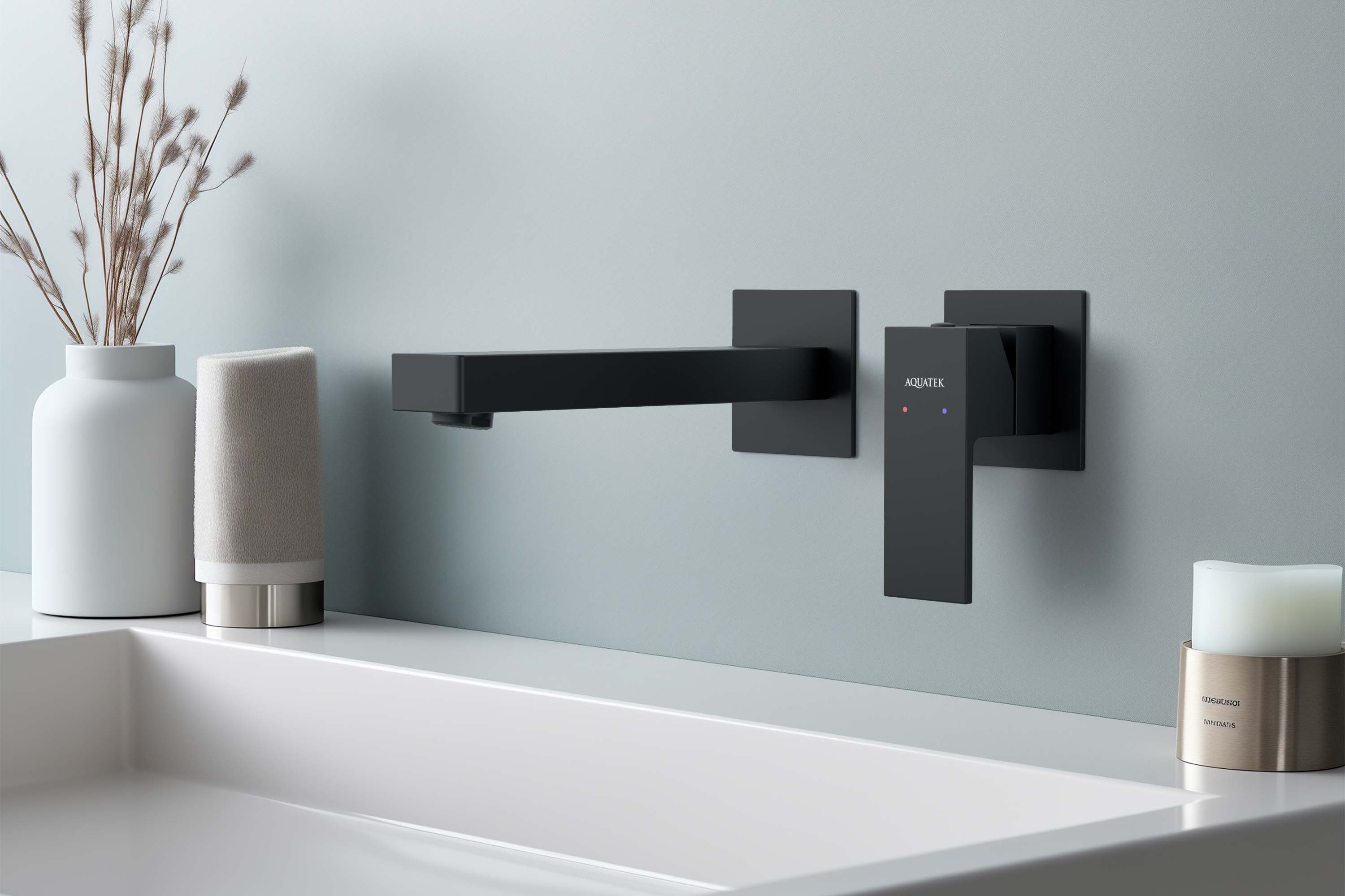 Смеситель Aquatek Либра AQ1613MB для раковины настенный