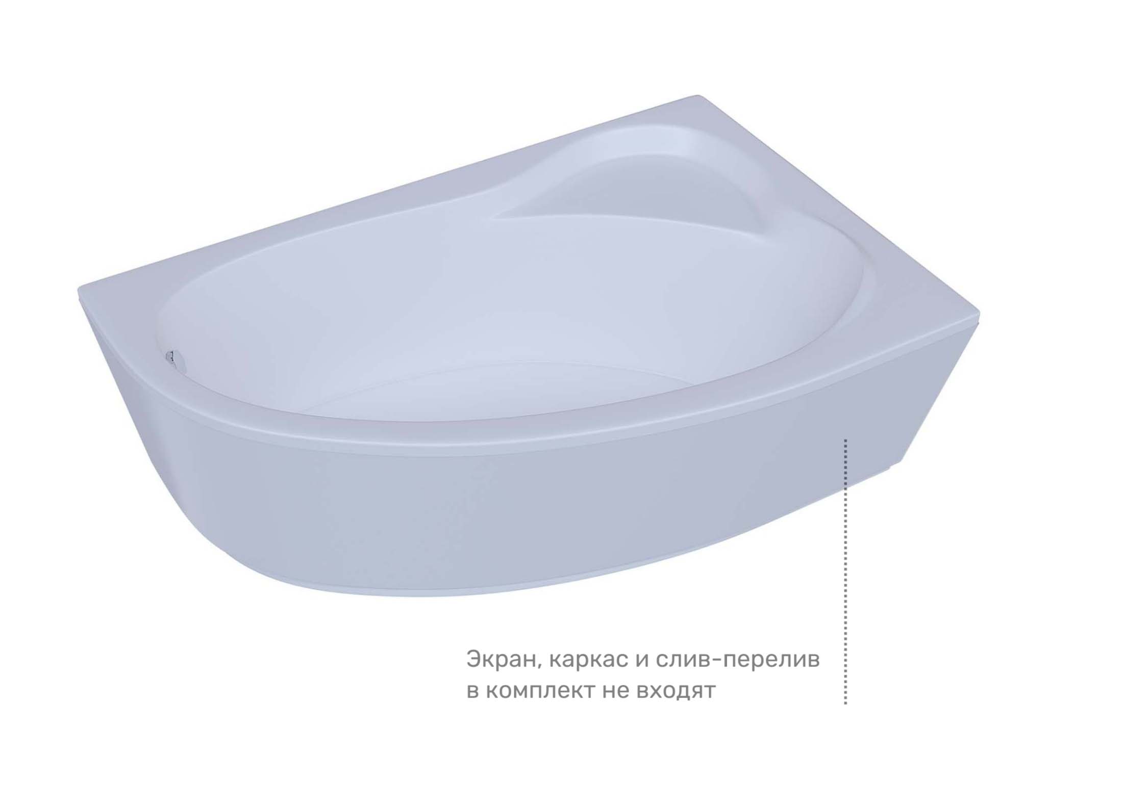 Акриловая ванна Aquatek Фиджи FID170-0000002 170х110 см правая