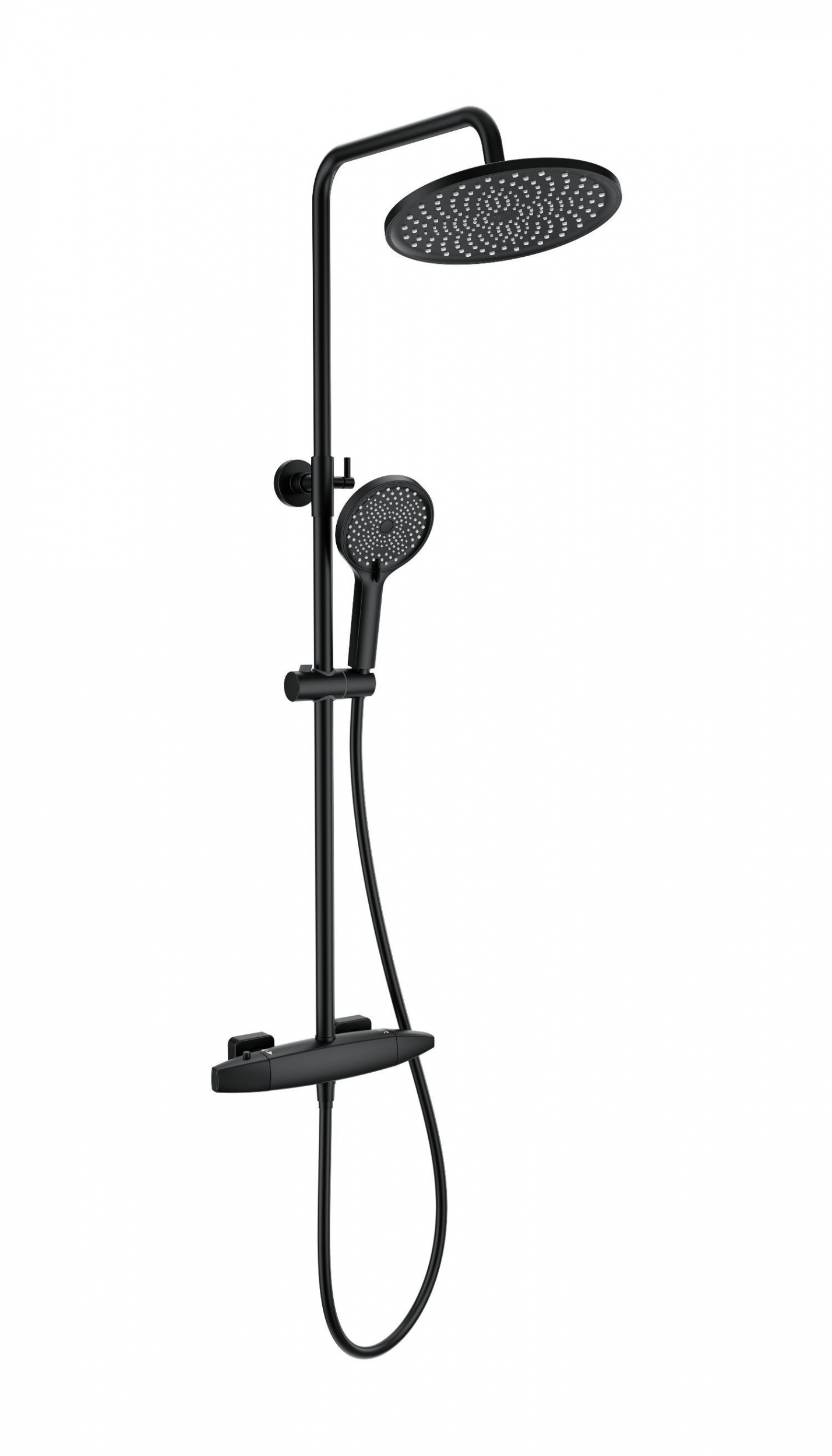 Душевая система с термостатом WONZON & WOGHAND NEO, Черный матовый WW-B3035-A1-MB