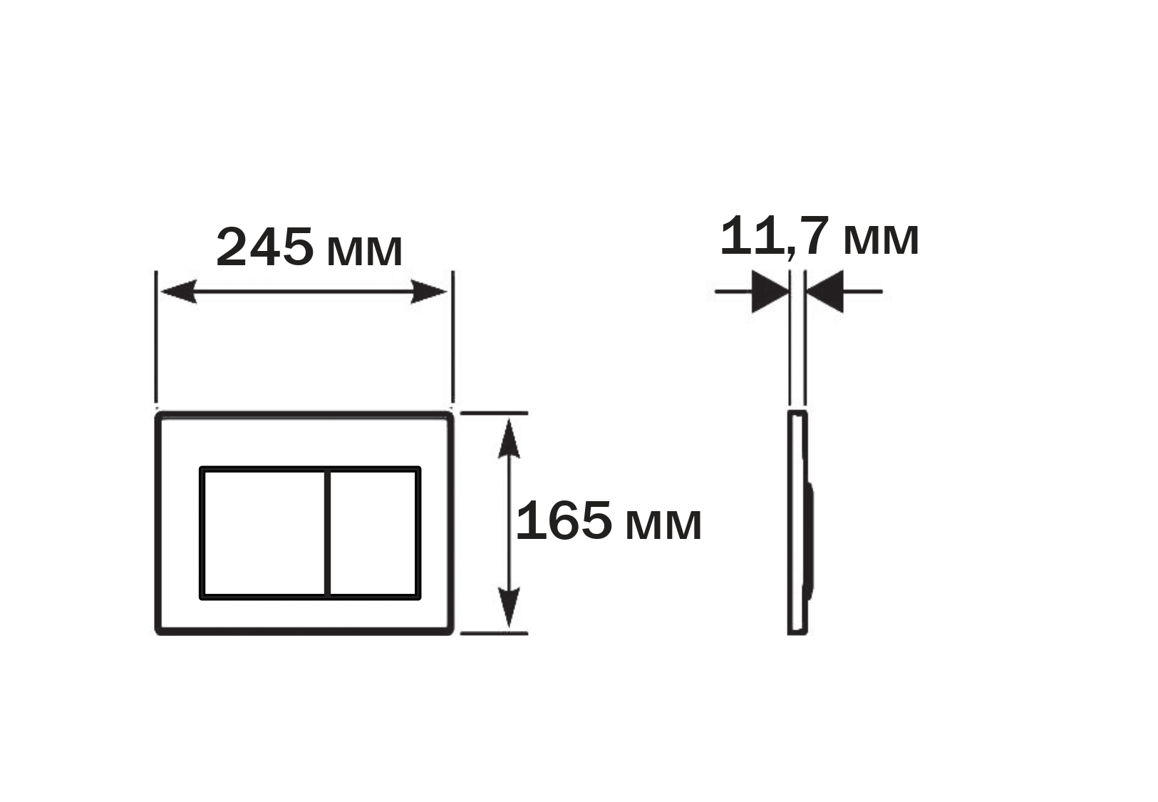 Кнопка смыва Aquatek Pneumo S PNS-0000005 черный матовый