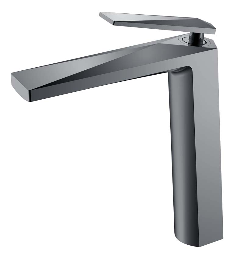 Смеситель для умывальника высокий Boheme VENTURO Shine Gun Metall 372-SGM