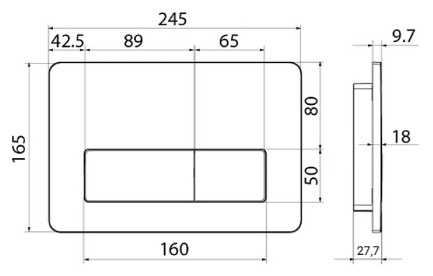 Кнопка смыва Iddis Unifix UNI41CHi77