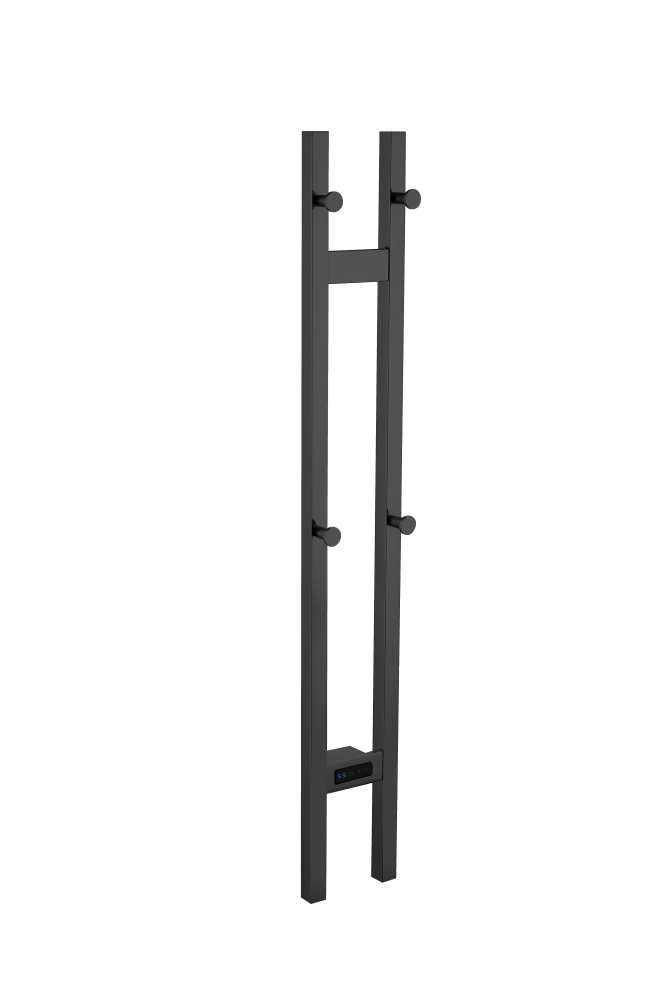 Полотенцесушитель электрический 2-трубы квадратный Boheme BLACK 728-B