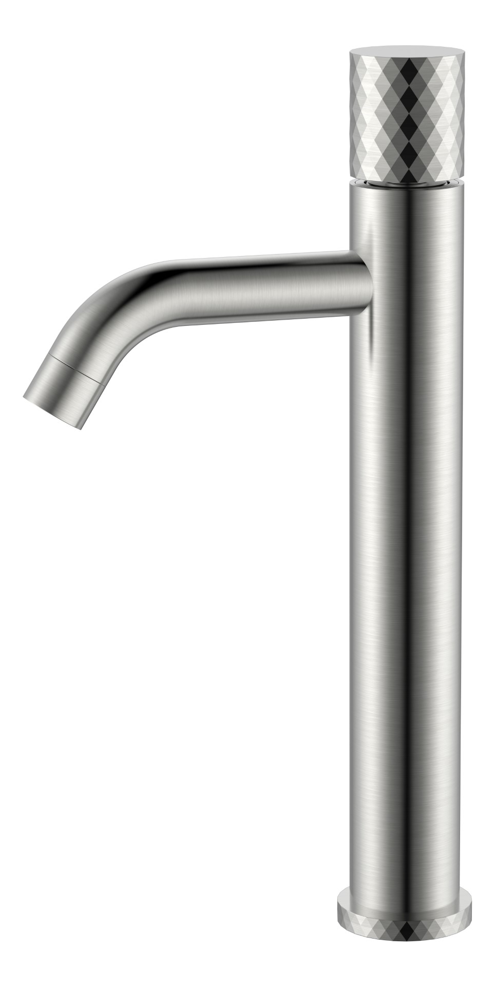 Смеситель Boheme STICK для умыв. выс. Nikel Brush высокий с ручкой DIAMOND 122-NB