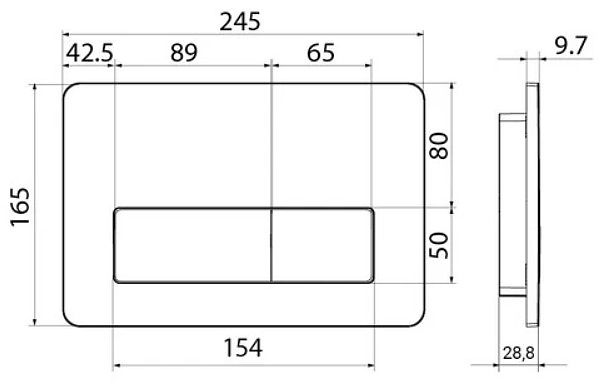 Кнопка смыва Iddis Unifix UNI10B0i77