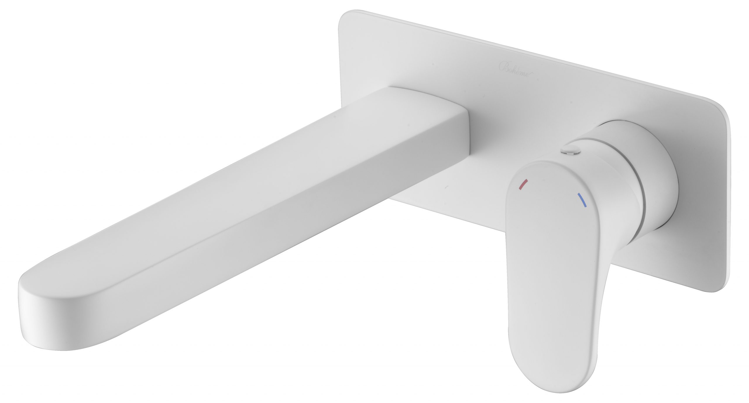 Смеситель для умывальника из стены Boheme SPECTRE Matt White 455-MW