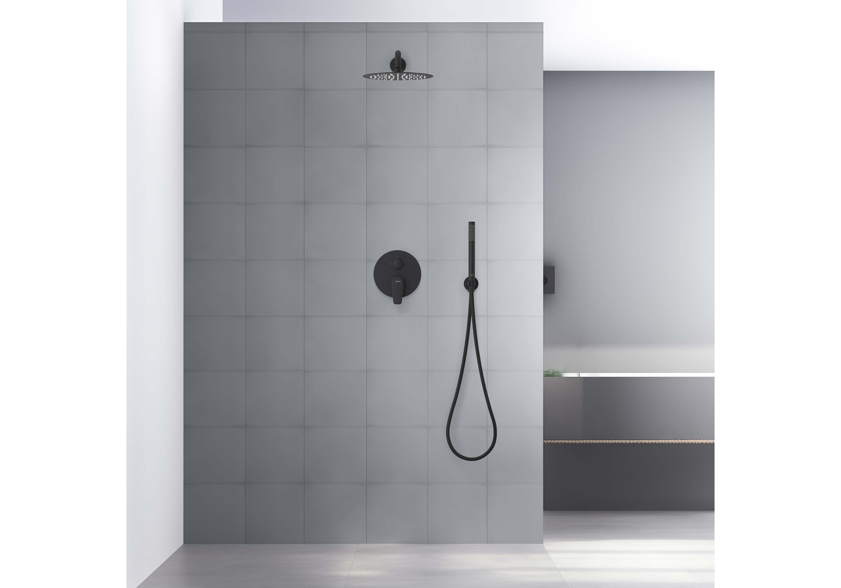 Set 3 в 1 душевой комплект Aquatek Бетта AQ1172MB