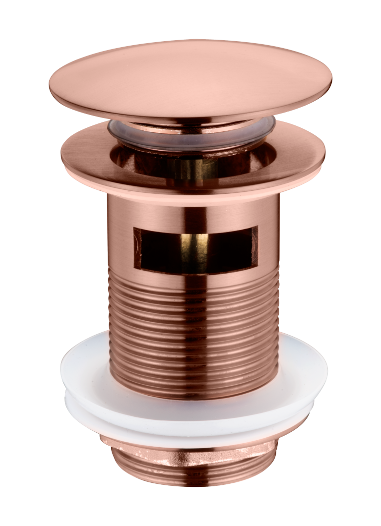 Слив для раковины, автомат(клик-клак) Boheme COPPER BRUSHED c переливом 612/2-CB