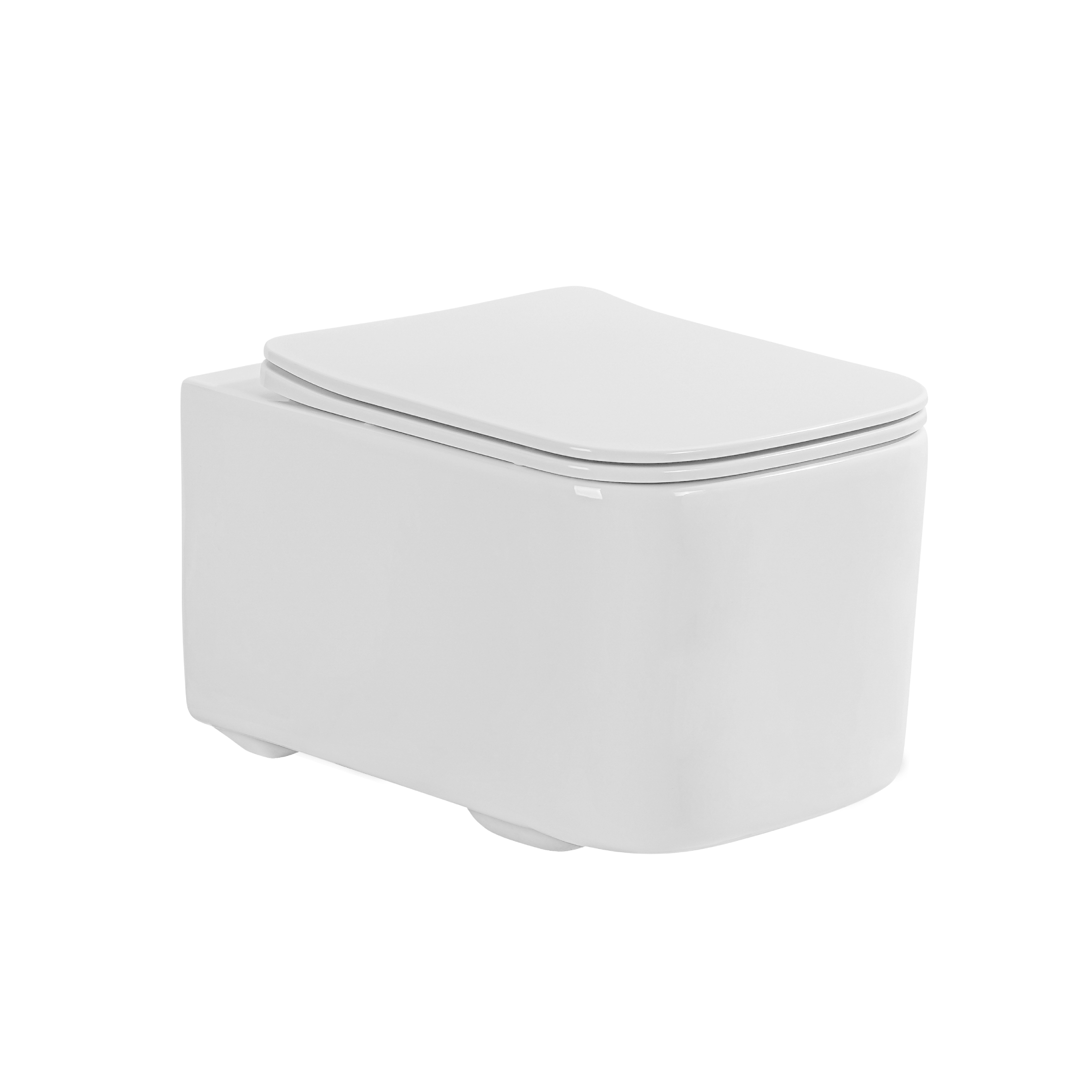 Унитаз подвесной безободковый Aquatek Квадро AQ1515T-00 с сиденьем Soft Close