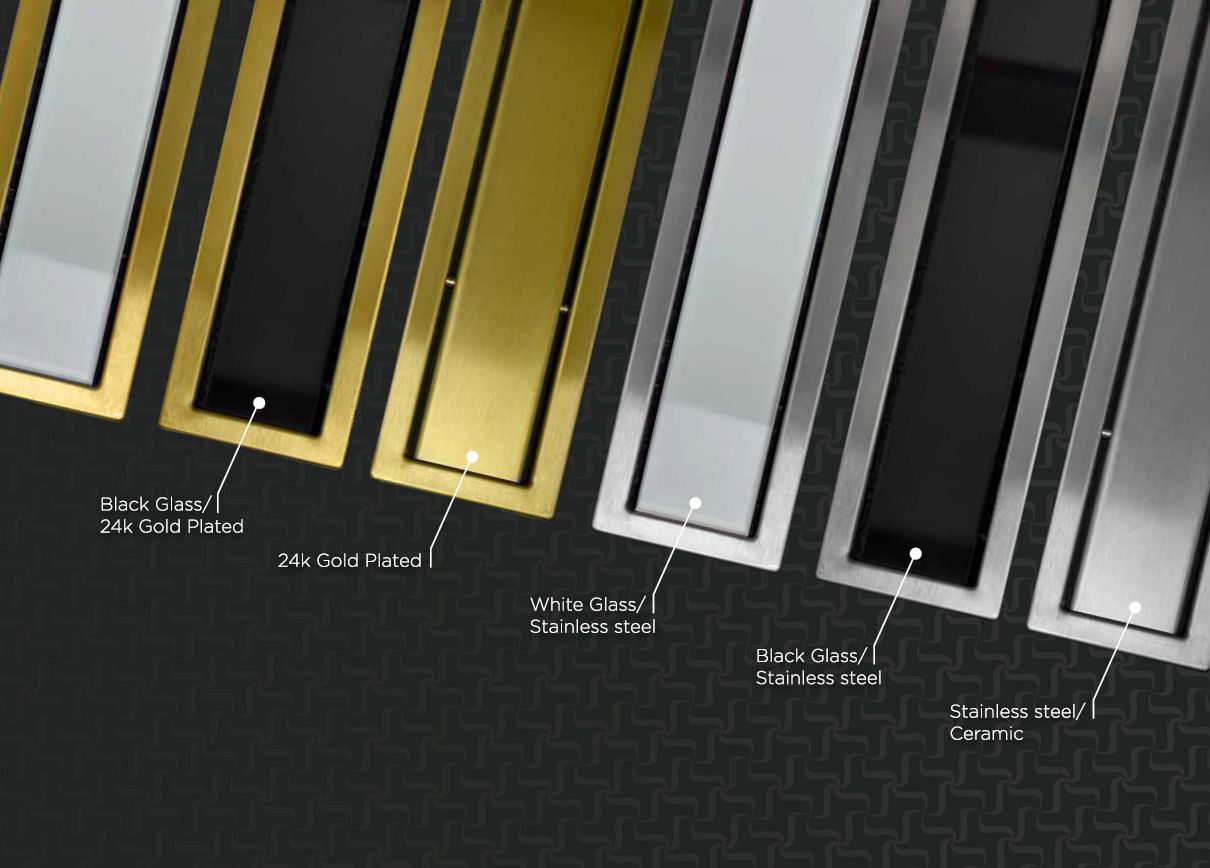 Confluo Premium Black Glass Line 750 линейный трап PESTAN