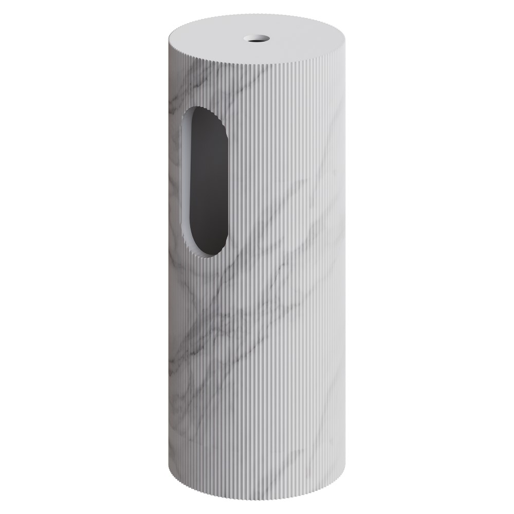 Пьедестал для раковины рифленый Armadi Art Corian 300*720 Calacatta 801-Base-Rib-CLCT