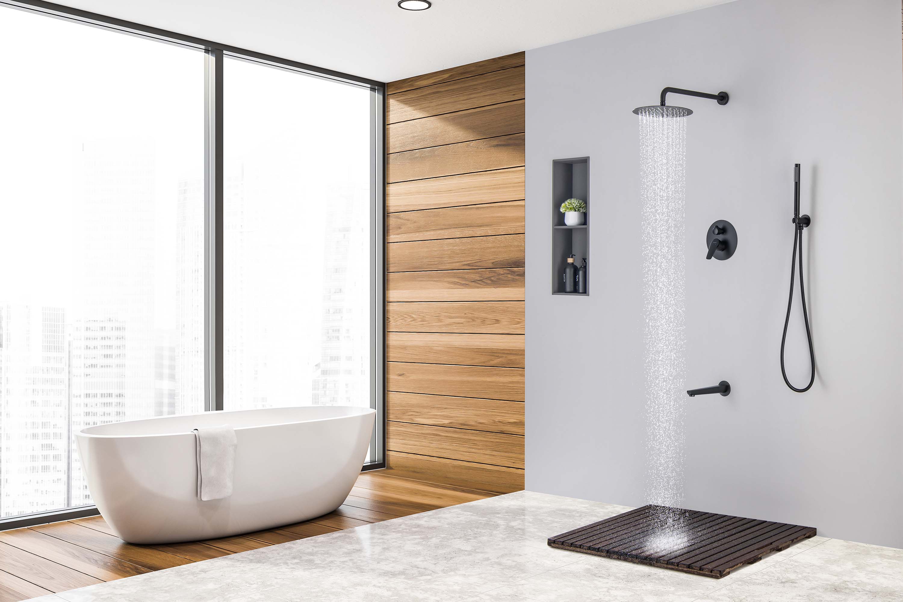 Set 4 в 1 душевой комплект Aquatek Бетта AQ1173MB