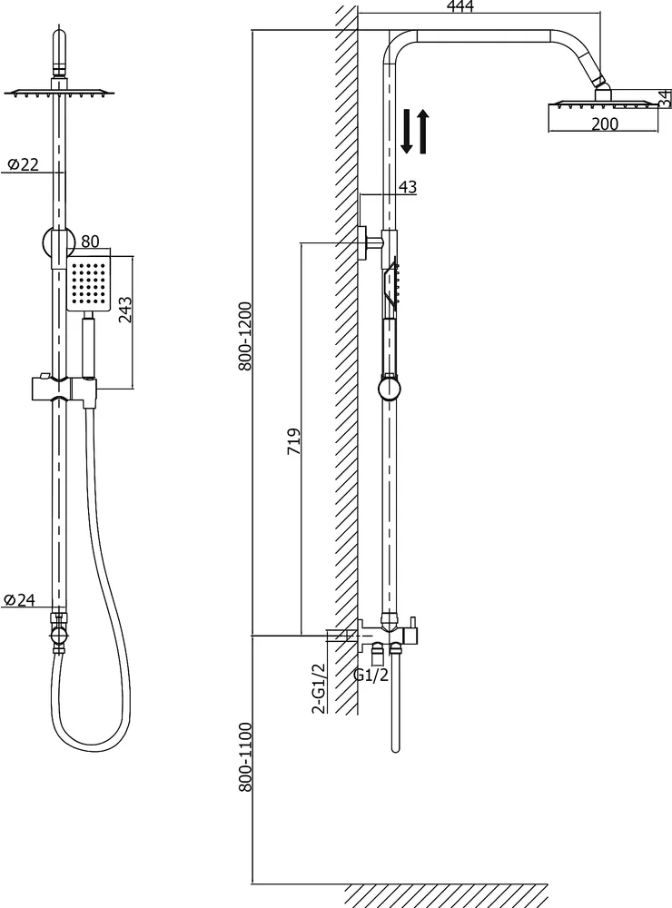 Душевая система Rush Bella BL4535-115