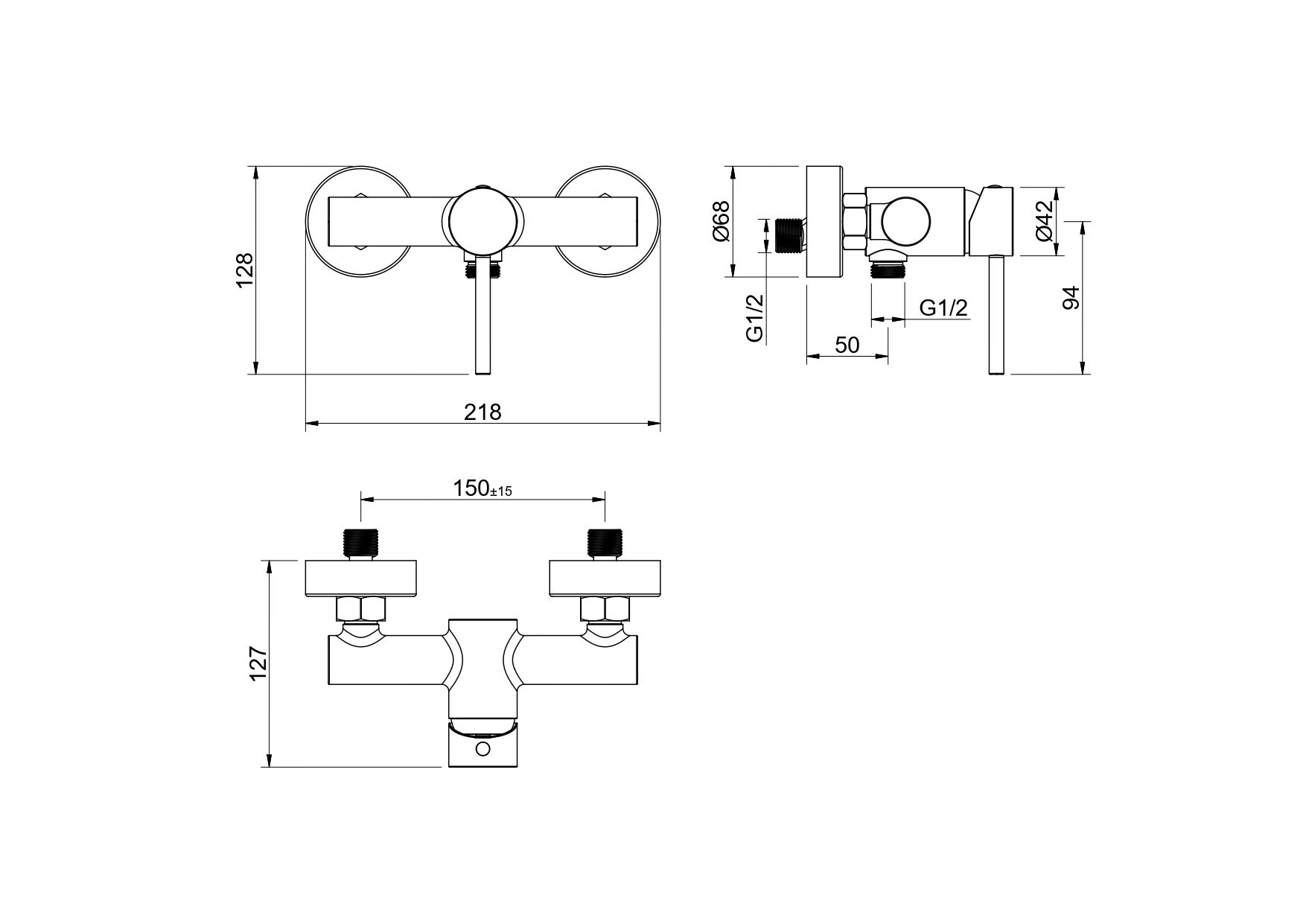 Смеситель Aquatek Европа AQ1360BGM для душа