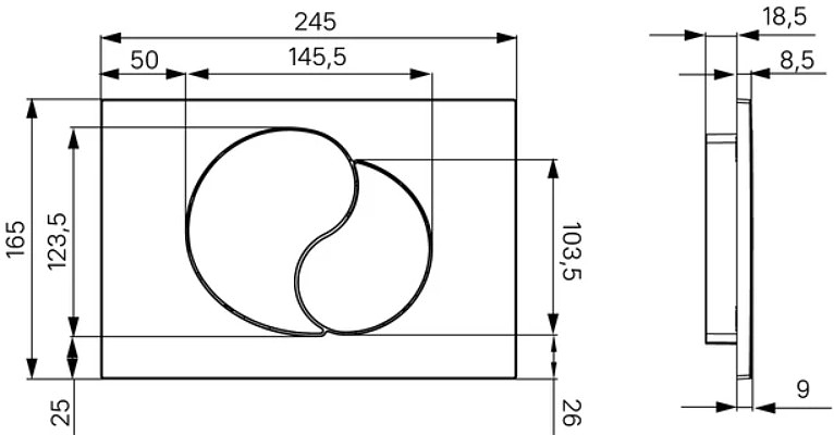 Кнопка смыва Iddis Unifix UNI02MWi77