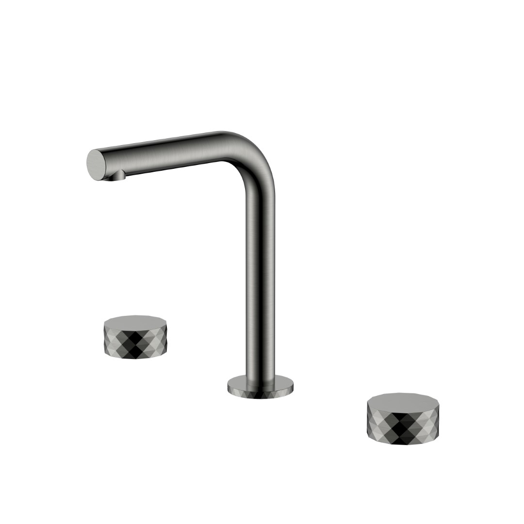 Смеситель на столешницу Boheme STICK DIAMOND на 3 отв. Gun Metal 152-GM.1