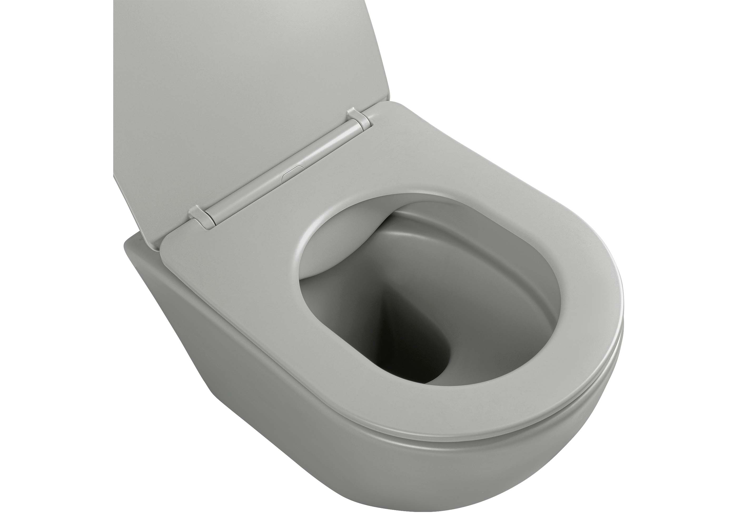 Унитаз подвесной безободковый Aquatek Европа AQ1901-MG с сиденьем Soft Close серый матовый