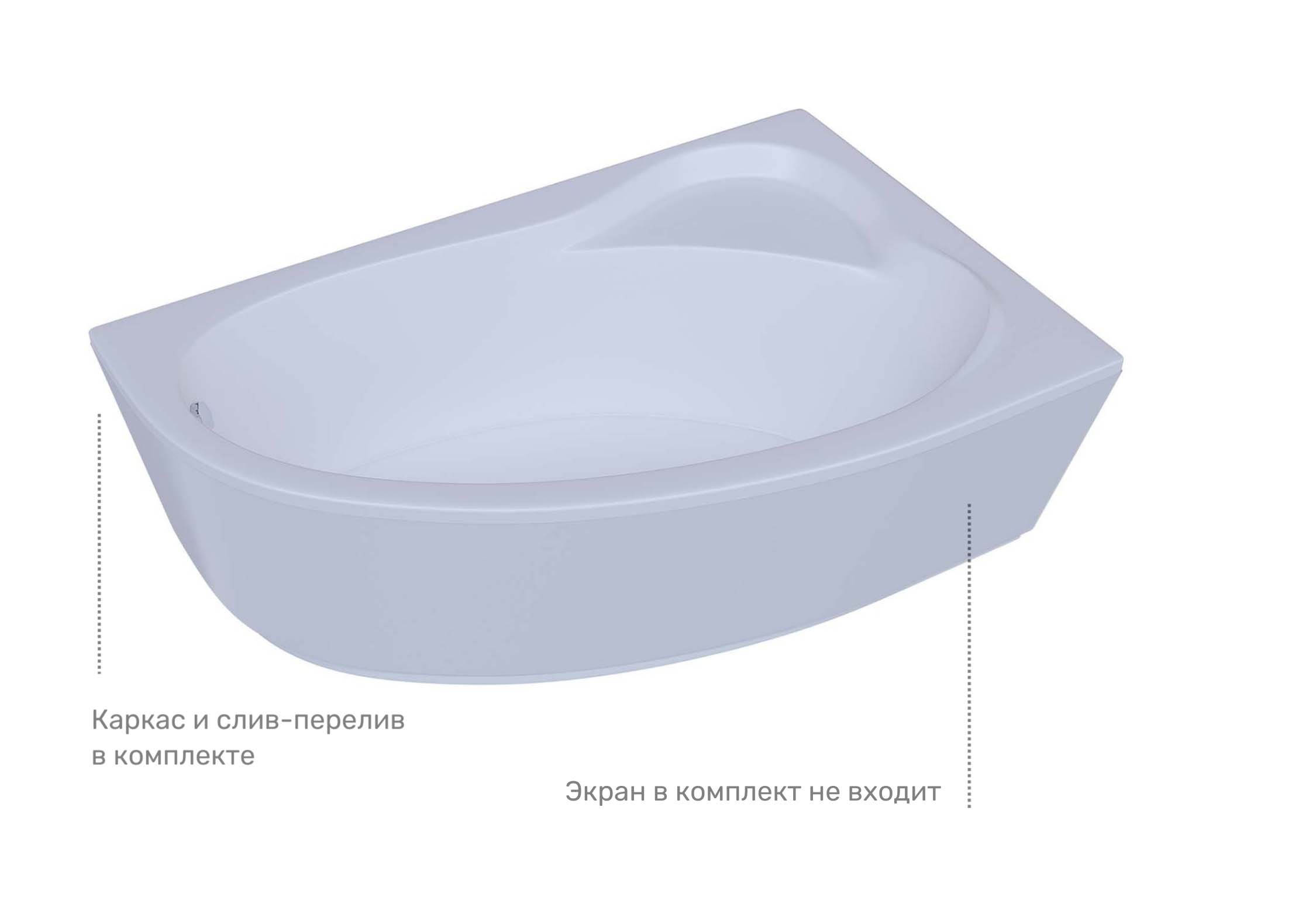 Акриловая ванна Aquatek Фиджи FID170-0000010 170х110 см правая