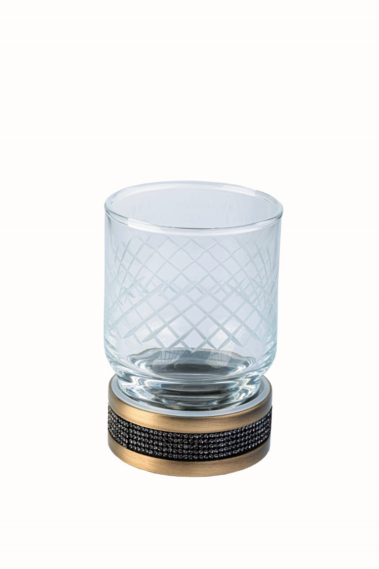 Настольный стакан Boheme ROYALE CRISTAL BLACK BR 10931-BR-B