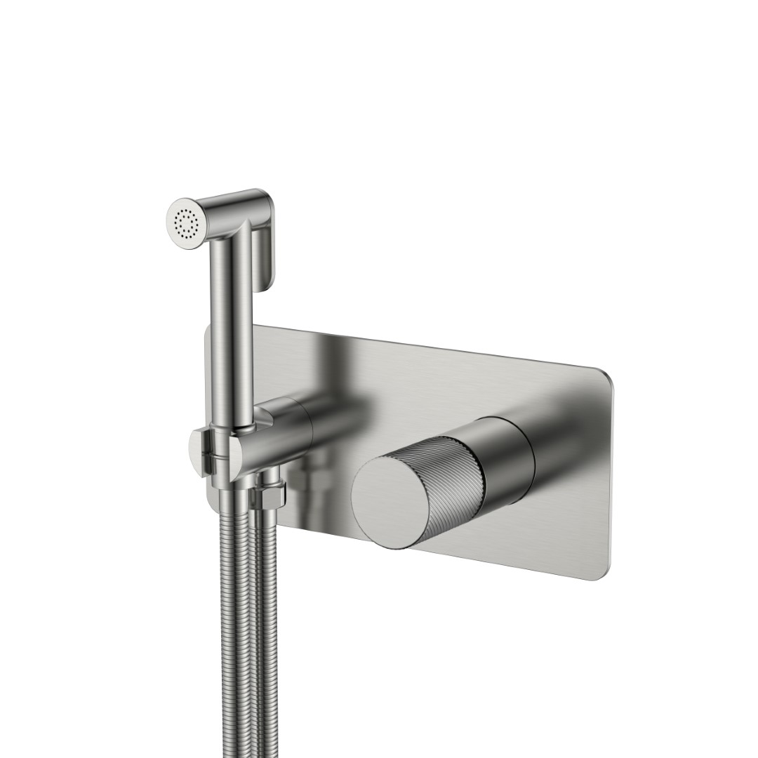 Смеситель гигиенический Boheme STICK NICKEL BRUSH SPIRALE 127-NB.4