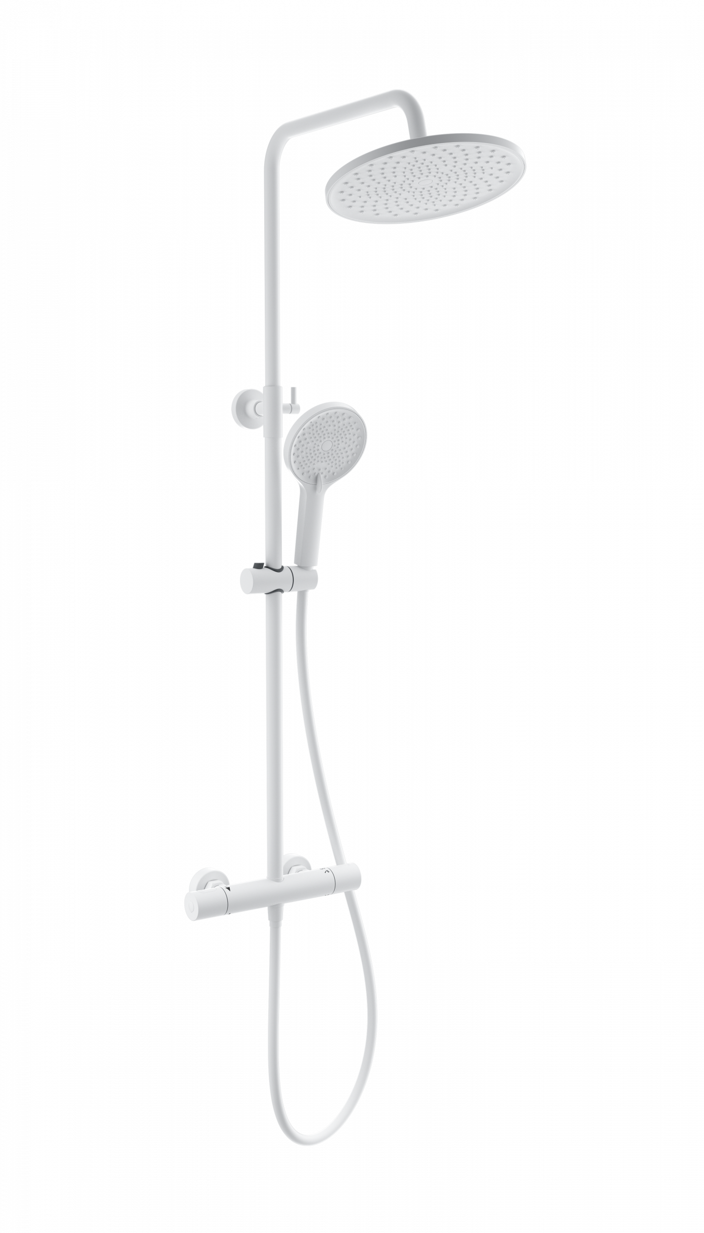 Душевая система с термостатом WONZON & WOGHAND INN 1, Белый матовый WW-B3013-T1-MW