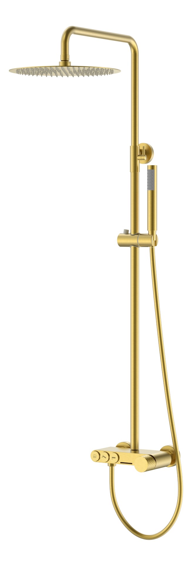 Стойка для душа Boheme STICK Matt Gold c ручкой DIAMOND 128-MG