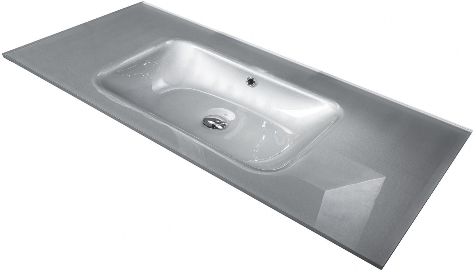 Столешница стекло 110см моноблок СЕРЕБРО поталь Boheme 852-110-SLF
