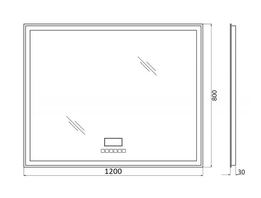 Зеркало BelBagno SPC-GRT 120х80 с радио