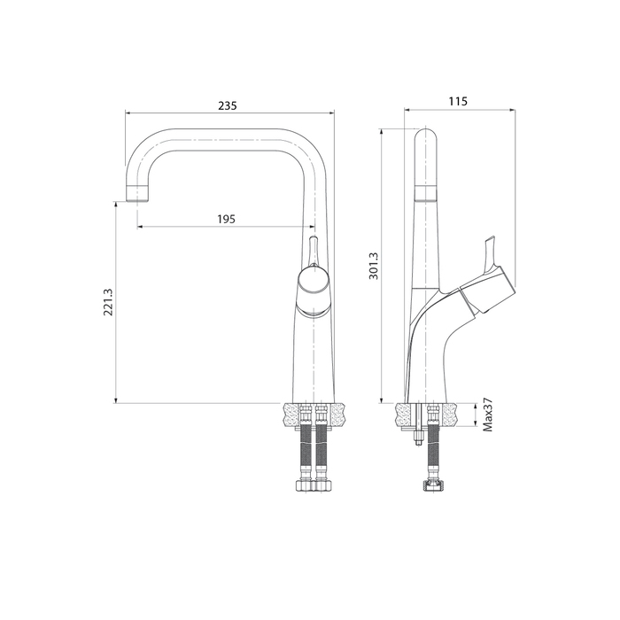 Смеситель для кухни Iddis Kitchen Line K07SB0Li05