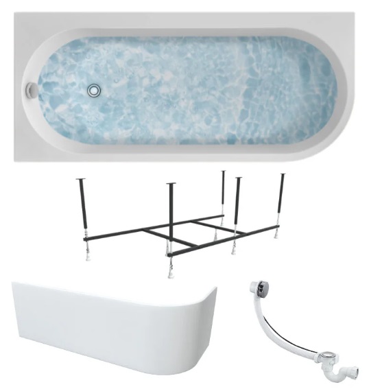 Ванна акриловая 1MarKa Alisa 170x75 см L Премиум